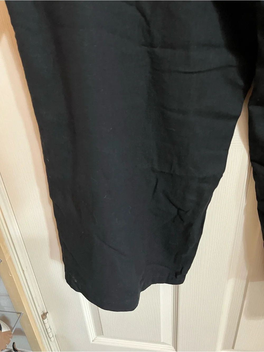 Banana Republic Black Linen Wide-Leg Paperbag Pants.
